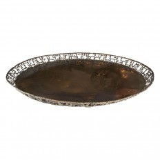 Circular metal tray
